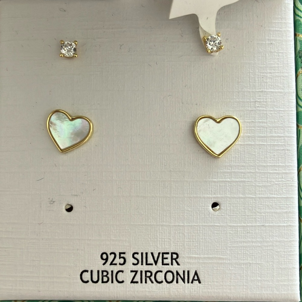 Heart studs.